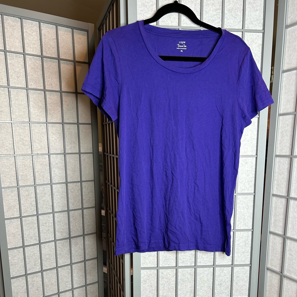 NWT J Crew Vibrant Blue Short Sleeve Tissue Tee